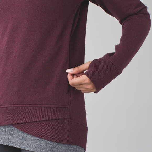 Lululemon On The Double Pullover Heathered Bordeaux Drama Size 2 - Picture 14 of 14